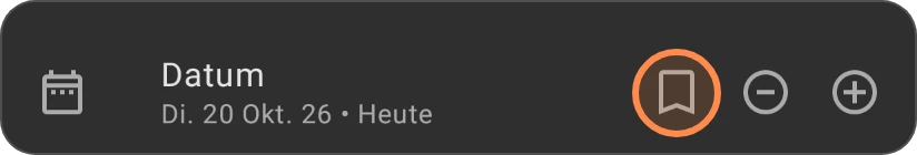 Die Zeile Datum einer neuen Ausgabe, die Schaltfläche Zuletzt ausgewähltes Datum verwenden ist hervorgehoben