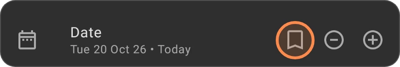 The Date row of a new expense, with the Use last selected date button highlighted