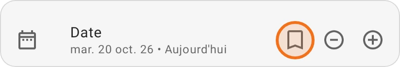 La ligne Date d'une nouvelle dépense, avec le bouton Utiliser la dernière date sélectionnée en évidence