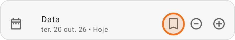 A linha Data de uma nova despesa, com o botão Usar a última data selecionada destacado